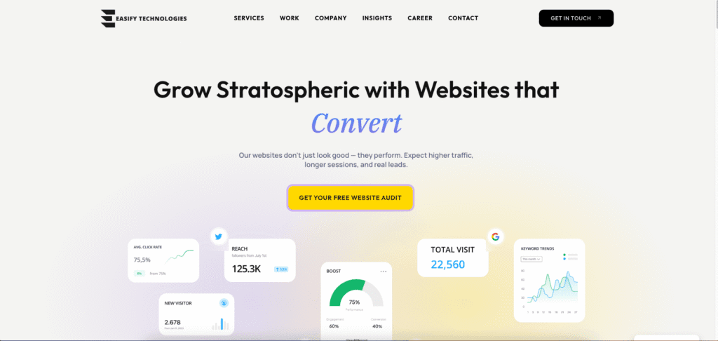 Easify Technologies Website Screenshot